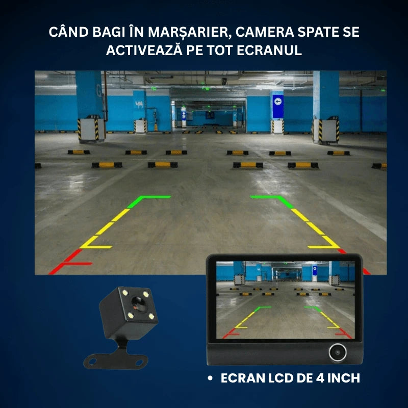 Cameră de Bord cu Filmare Interior-Exterior, Rezoluție Full HD + Cadou surpriză 🎁