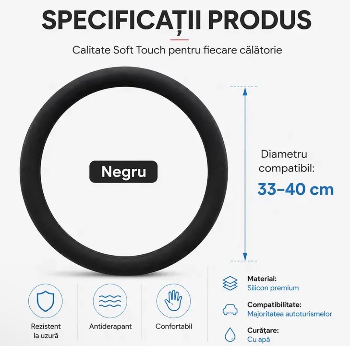 Husă Universală Volan – Silicon Ecologic Premium